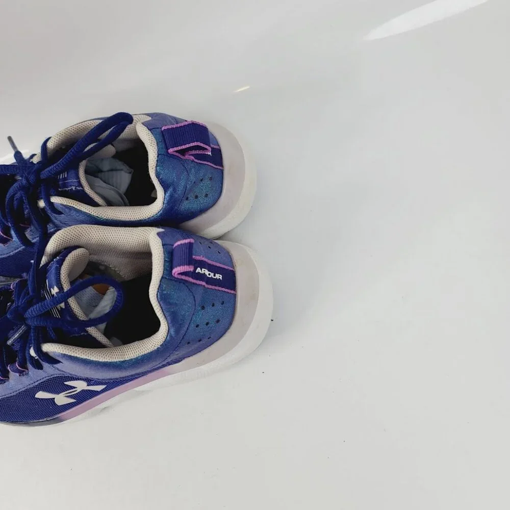 Under‎ Armour Youth Smalt Blue Crystal Lilac Assert 8 Frosty Running Shoes Sz 5Y